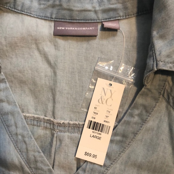 NEW YORK & COMPANY Denim Midi dress - Picture 2 of 4